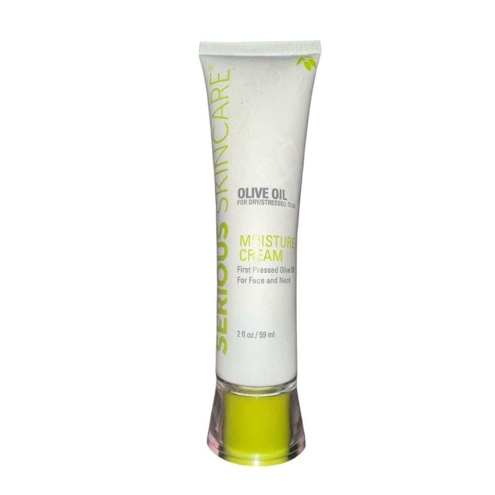 Serious Skincare Frist Pressed Olive Oil Moisture Cream‎ For Face And Neck, 2 oz